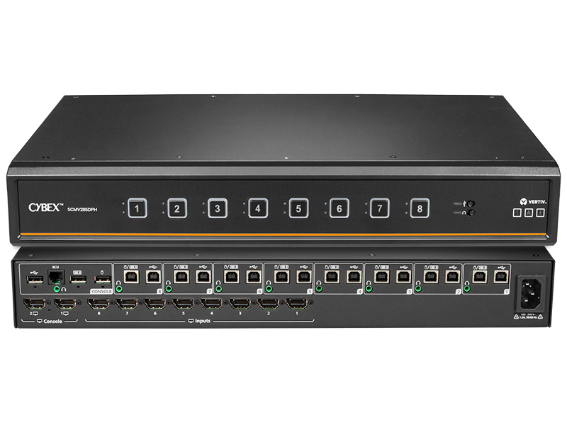 SCMV285DPH, Vertiv™ Cybex™ Secure MultiViewer KVM Switch 8 port Image