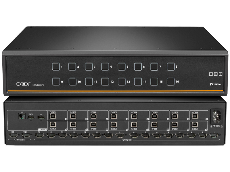 SCMV2160DPH, Vertiv™ Cybex™ Secure MultiViewer KVM Switch 16 port Image