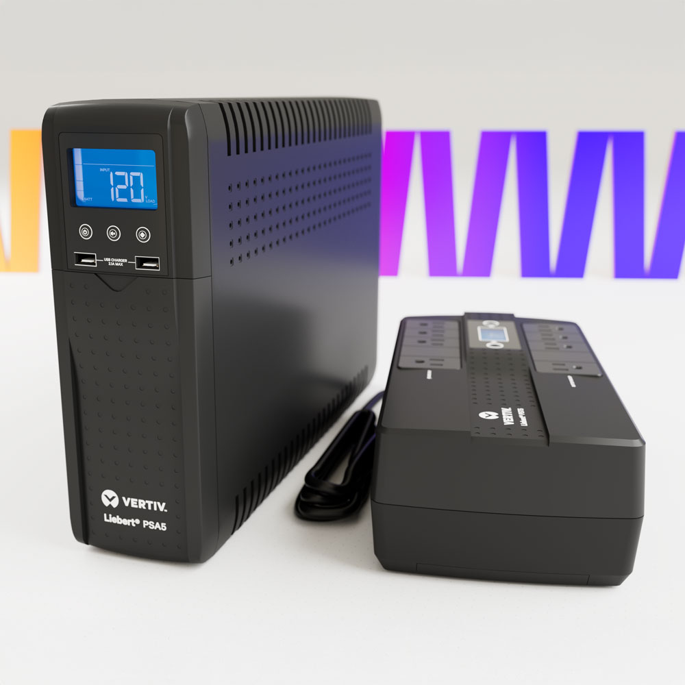 Vertiv™ Liebert® PST5 UPS, 350VA - 850VA, Standby Desktop 120V VRLA UPS Image